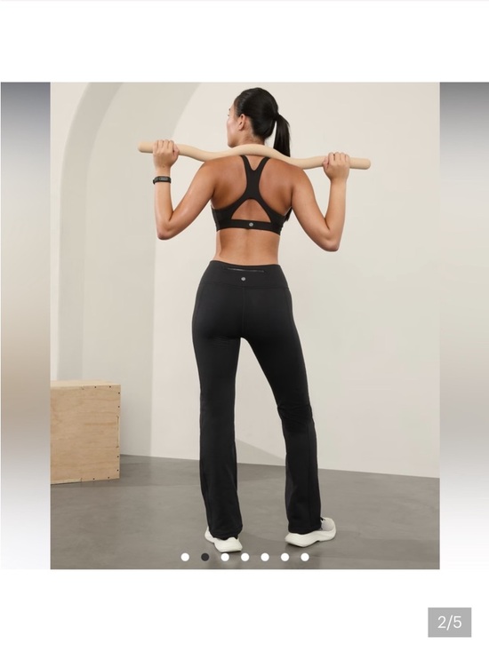 Athleta Altitude power stretch fleeced lined Flared Yoga Pants Sz M EUC - Picture 2 of 5